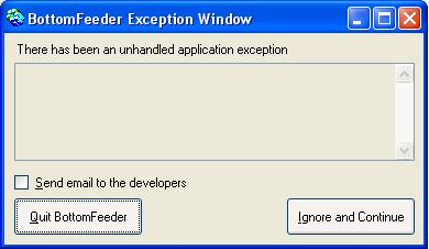 Exception window.