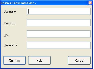 Restore host file window.
