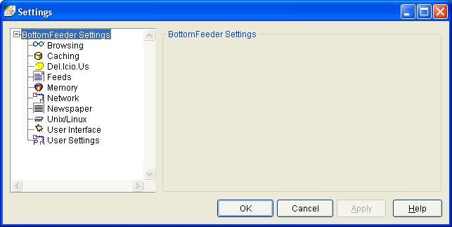 Settings window.