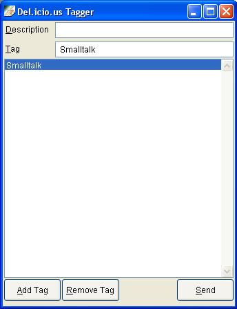 Del.icio.us Tagger window.