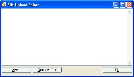 File upload editor window.