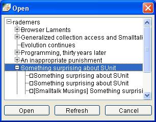 Open item window.